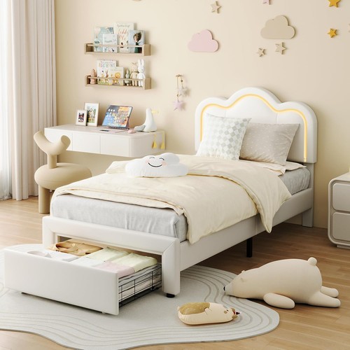 Twin size bed frame - frame, drawers