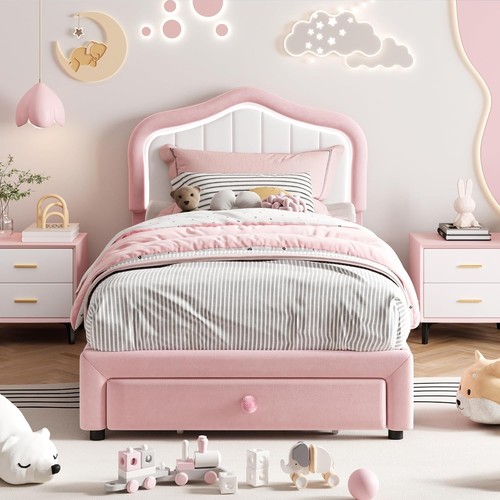 Twin upholstered bed frame - upholstered,