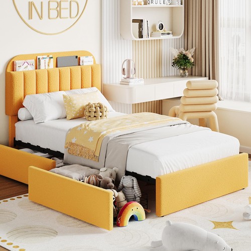 Twin size upholstered bed - twin,