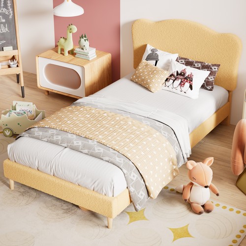 Upholstered platform bed frame - upholstered,
