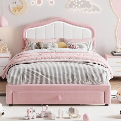 Twin upholstered bed - xl,